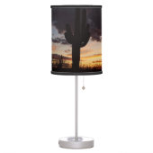 Saguaro Sunset III Arizona Desert Landscape Table Lamp (Left)