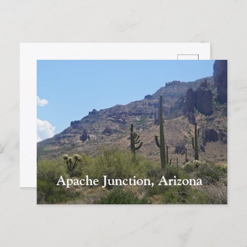 Saguaros and Mountains Postcard