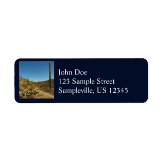 Saguaro's Carillo Trail in Saguaro National Park Label
