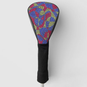 Sahar Colorful Abstract Geometric Art Golf Ball Head Cover