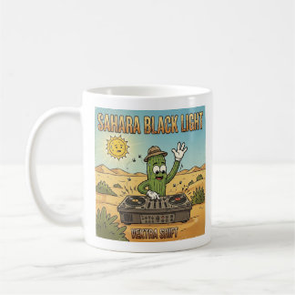 Sahara Black Light DJ Cactus Cartoon  Coffee Mug