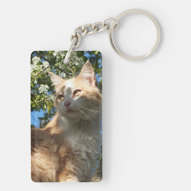 Sahara Cat in a Tree Key Chain (Back)
