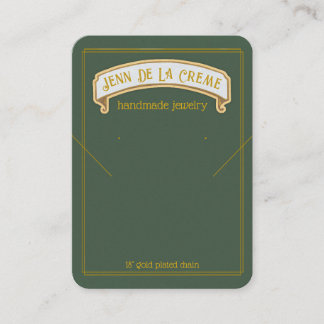 Sahara Nights Green Jewelry Display Calling Card