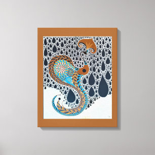 Sahara Pearls Tribal Exotic Peacock Canvas Print
