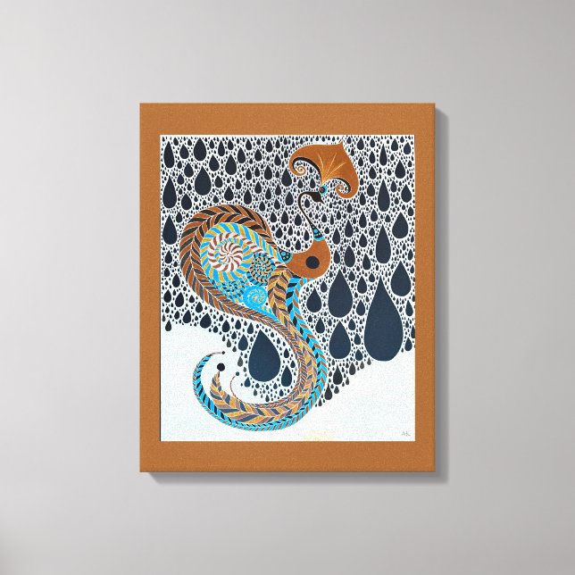 Sahara Pearls Tribal Exotic Peacock Canvas Print (Front)