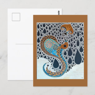Sahara Pearls Tribal Exotic Peacock Postcard