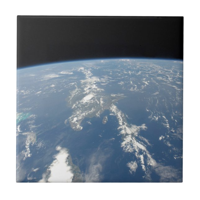 Saharan Dust Blowing Westward Into The Atlantic. Ceramic Tile (Front)