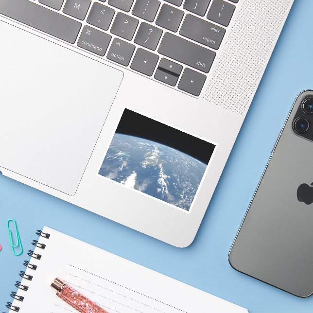 Saharan Dust Blowing Westward Into The Atlantic. Sticker (Laptop w/ iPhone)