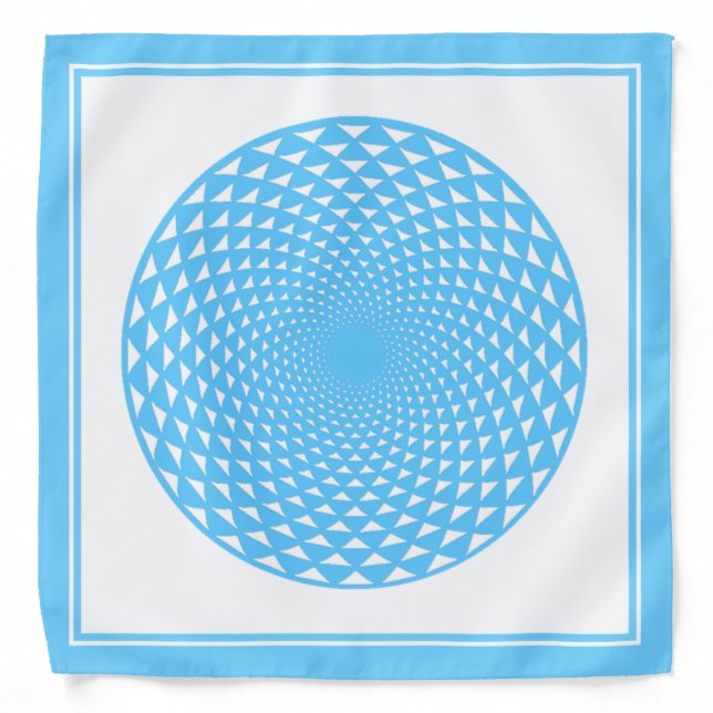 Sahasrara crown chakra mandala on white bandana (Front)