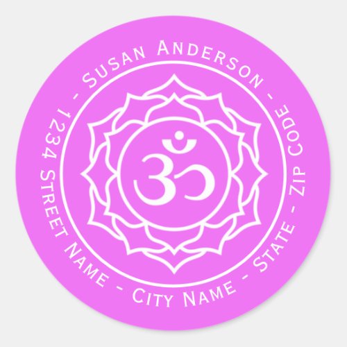 Sahasrara Crown Chakra Return Address Label