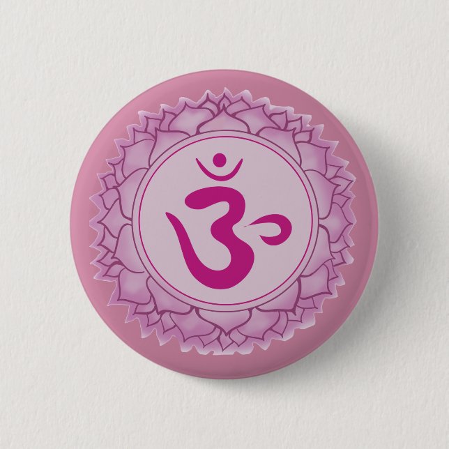 Sahasrara or crown chakra  Round Badge Button (Front)