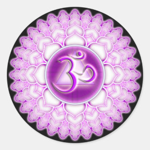 Sahasrara or Crown the 7th Chakra Classic Round Sticker