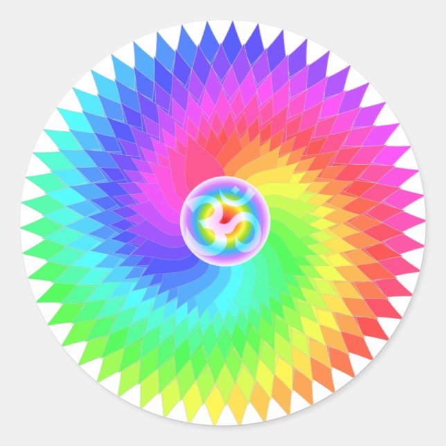 Sahasrara The Crown Chakra Classic Round Sticker (Front)