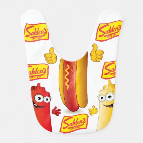 Sahlen Hot Dog Baby Bib