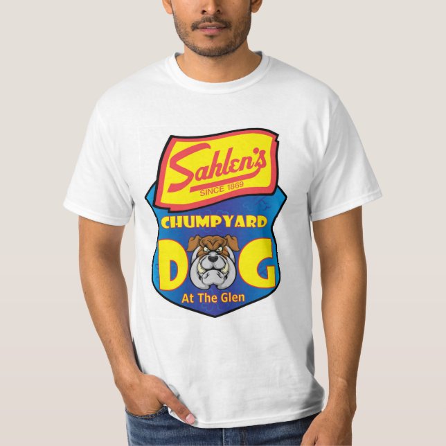 Sahlen's Chumpyard DOG at the Glen shirt (Front)