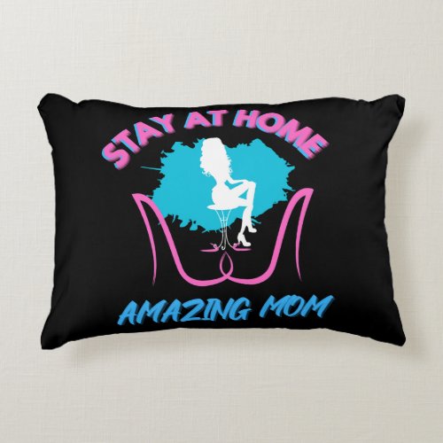 Sahm Stay At Home Retired Mom Pink Ladies Shoes Accent Pillow