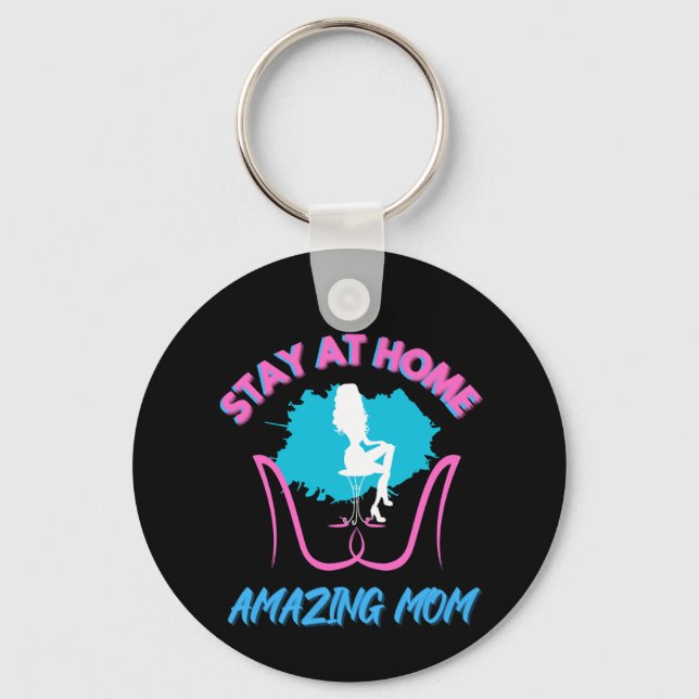 Sahm Stay At Home Retired Mother Pink Ladies Shoes Keychain (Front)