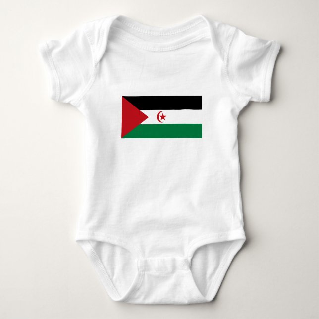 Sahrawi Arab Democratic Republic Flag Baby Bodysuit (Front)