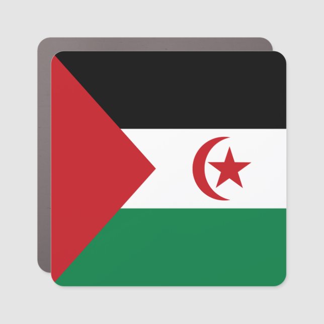 Sahrawi Arab Democratic Republic Flag Car Magnet (Front)