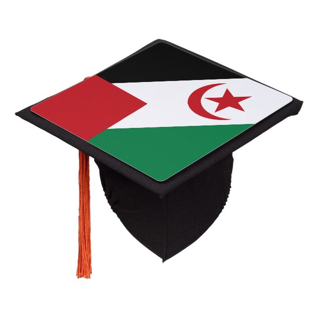 Sahrawi Arab Democratic Republic Flag Graduation Cap Topper (Angled)