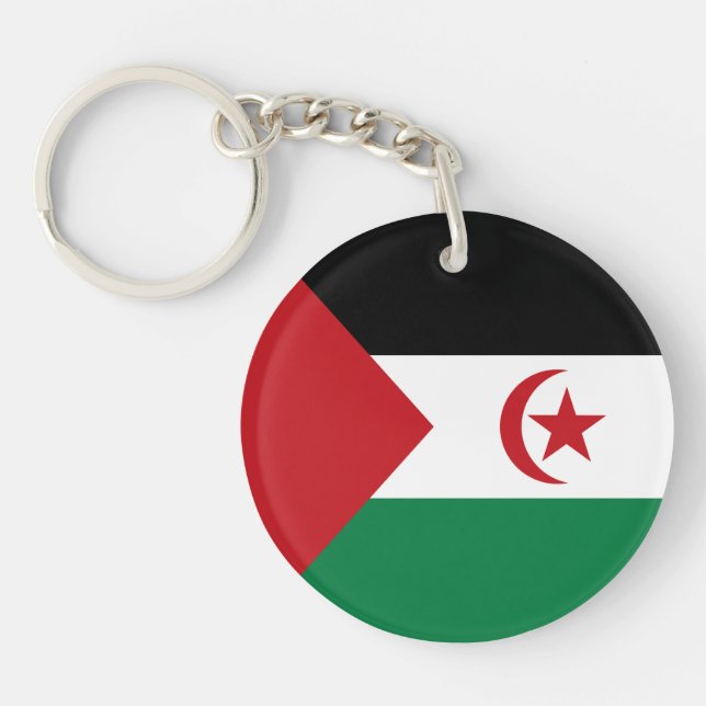 Sahrawi Arab Democratic Republic Flag Keychain (Front)