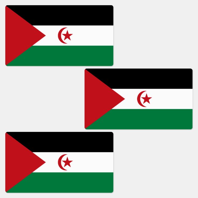 Sahrawi Arab Democratic Republic Flag Labels (Group)