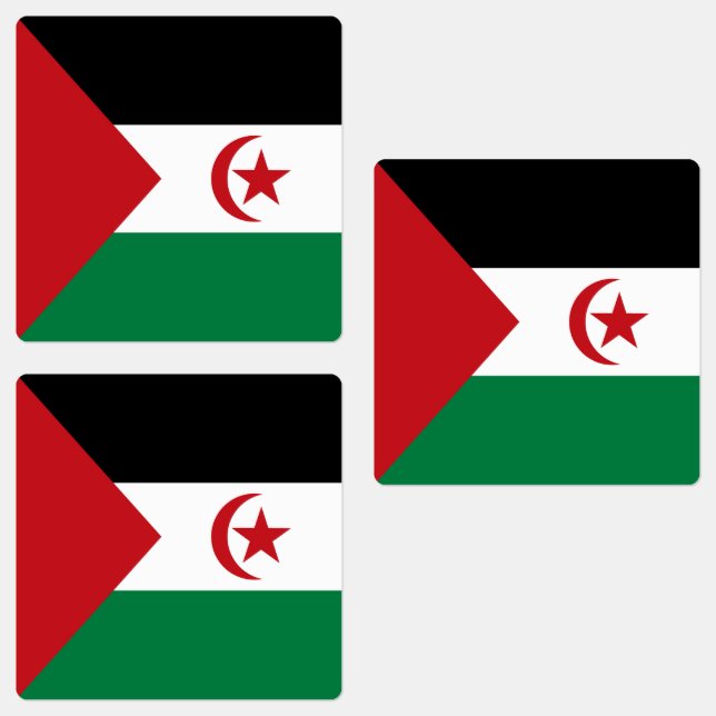 Sahrawi Arab Democratic Republic Flag Labels (Group)