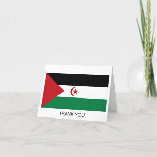 Sahrawi Arab Democratic Republic Flag Letterpress Thank You Card