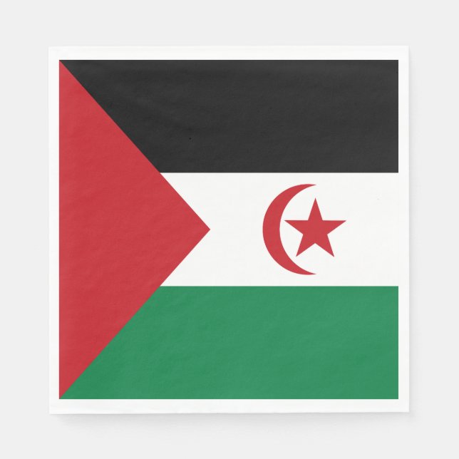 Sahrawi Arab Democratic Republic Flag Napkins (Front)