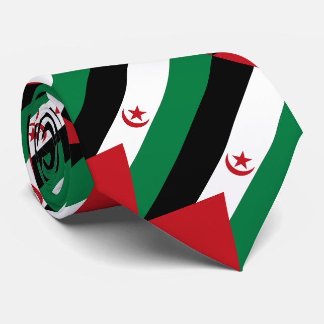 Sahrawi Arab Democratic Republic Flag Neck Tie (Rolled)