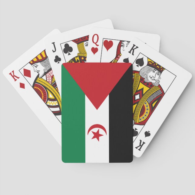 Sahrawi Arab Democratic Republic Flag Poker Cards (Back)
