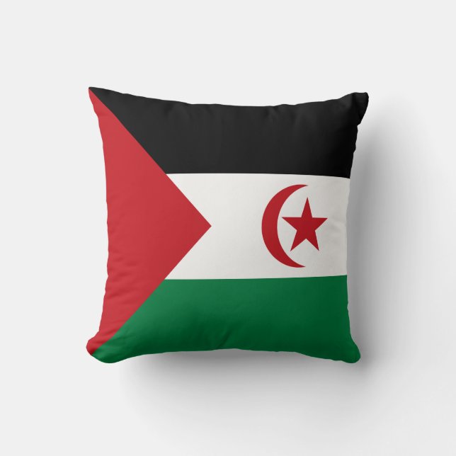Sahrawi Arab Democratic Republic Flag Throw Pillow (Front)