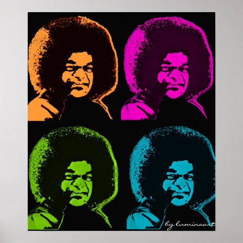 Sai Baba Pop Art Poster