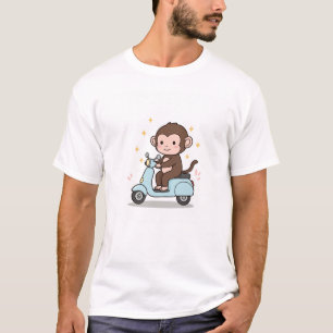 Said a monkey driving a scooter. T-Shirt