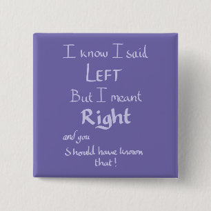 Said Left Funny Argument Quote Handwritten Purple Button