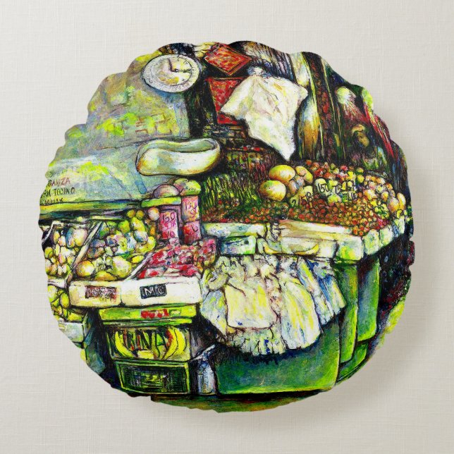 Said to Engage the Entire Idea Round Pillow (Front)