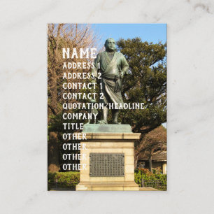 Saigo Takamori (The Last Samurai) & Dog Statue Business Card