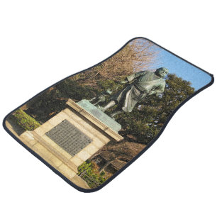 Saigo Takamori (The Last Samurai) & Dog Statue Car Floor Mat