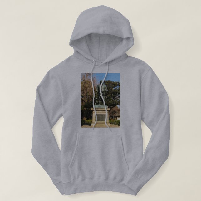 Saigo Takamori (The Last Samurai) & Dog Statue Hoodie (Design Front)