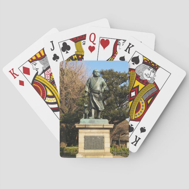 Saigo Takamori (The Last Samurai) & Dog Statue Poker Cards (Back)
