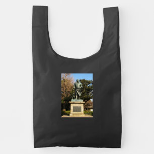 Saigo Takamori (The Last Samurai) & Dog Statue Reusable Bag