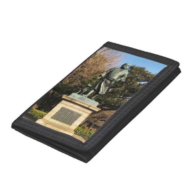 Saigo Takamori (The Last Samurai) & Dog Statue Trifold Wallet (Bottom)