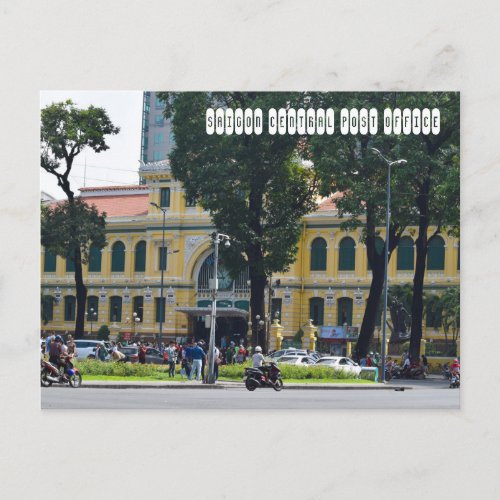 Saigon Central Post Office Postcard