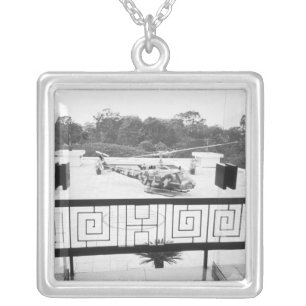 Saigon HCMC Vietnam, Huey Helicopter Silver Plated Necklace