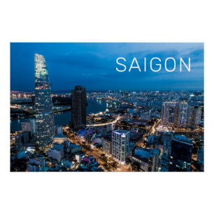 Saigon (Ho Chi Minh City) HCMC Vietnam Holiday Poster