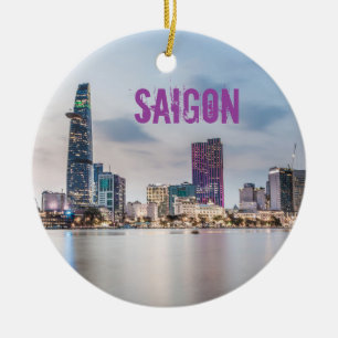 Saigon (Ho Chi Minh City) HCMC Vietnam souvenir Ceramic Ornament