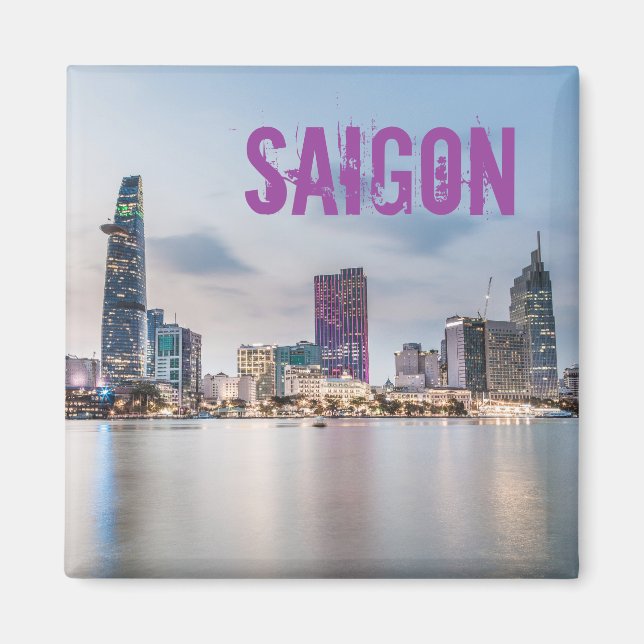 Saigon (Ho Chi Minh City) HCMC Vietnam souvenir Magnet (Front)