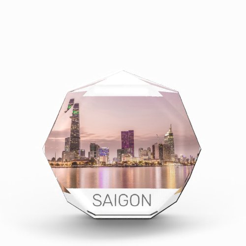 Saigon Ho Chi Minh City HCMC Vietnam Sunset Acrylic Award
