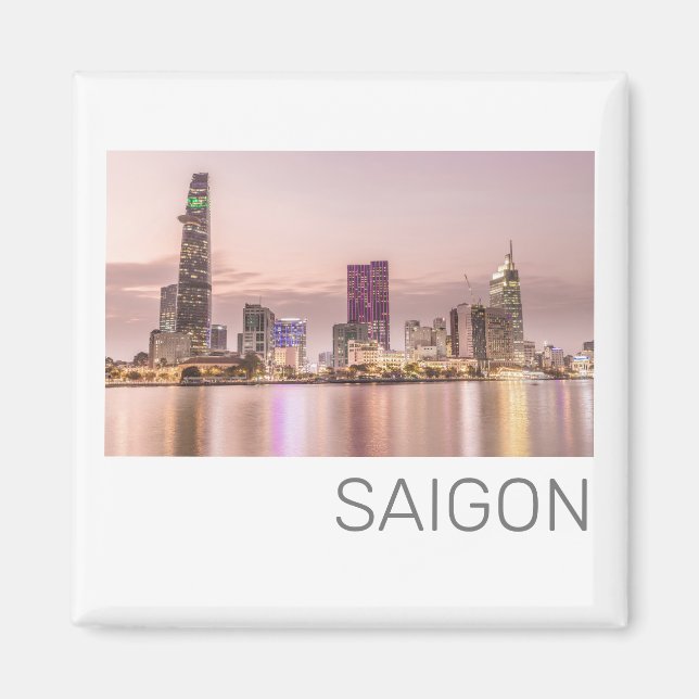 Saigon Ho Chi Minh City HCMC Vietnam Sunset Magnet (Front)
