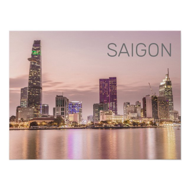 Saigon Ho Chi Minh City HCMC Vietnam Sunset Poster (Front)